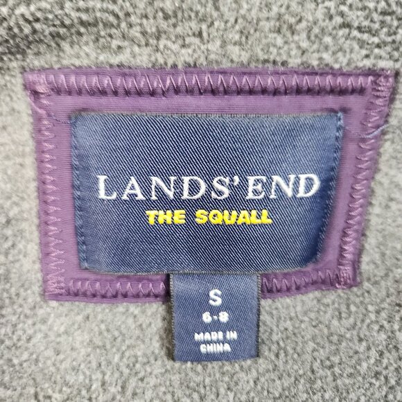Vintage Lands End Women’s Small Purple Fleece Lined Squall Bomber Jacket Outdoor - Picture 9 of 13